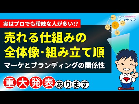 【後半に重大発表!!】売れる仕組みの全体と組み立て方手順／マーケティングとブランディングについて