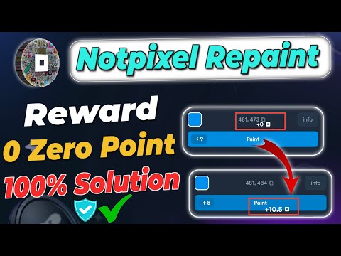 Notcoin 0 point paint reward 100% solution | Notpixel Point Not add problem #notpixelreward