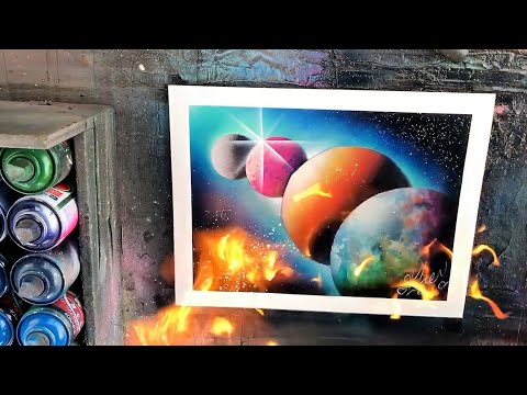 Alignment of Planets by Spray Art Eden