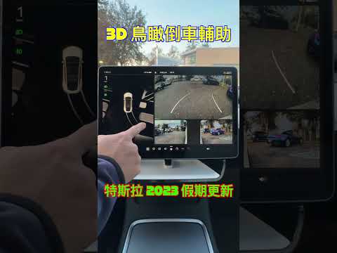 Tesla Holiday Update 2023.44.30 Bird View | 特斯拉 2023 假期更新  3D鳥瞰倒車輔助