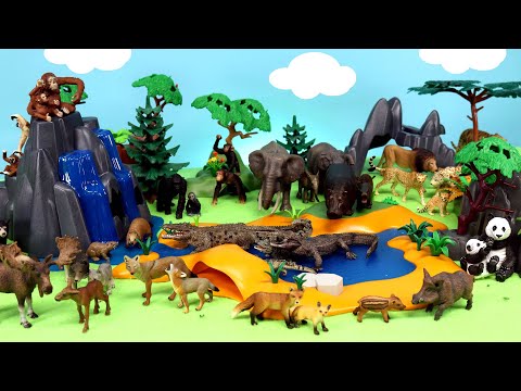 Building Playmobil Diorama for Big and Small Animal Figurines / Dino Story video