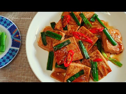 easy tasty tofu recipes!!, pan fried tofu with scallions recipe, easy healthy dinner recipes asian