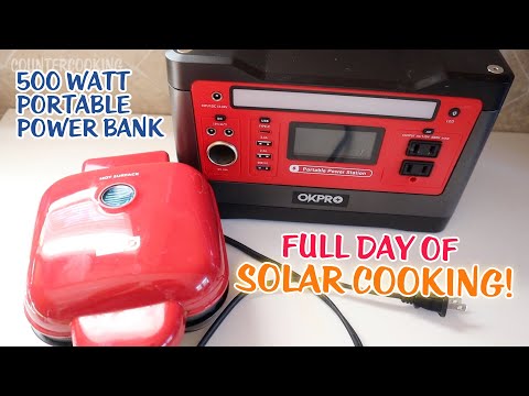 Full Day Of Solar Cooking! 500w Portable Power Station - Dash Egg Bite Maker, Mini Multi-Cooker