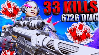 Vantage 33 Kills and 6,726 Damage Gameplay Wins - Apex Legends (No Commentary)