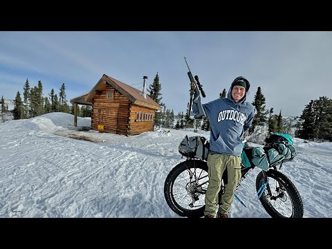 3 Days In An Alaskan Survival Cabin - Camping, Hunting, and Biking