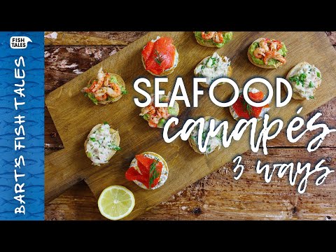 Festive SEAFOOD canapés 3 ways | Bart van Olphen