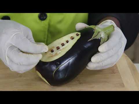 Brinjal Penguin Vegetable carving