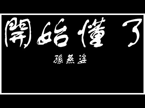 孫燕姿 Stefanie Sun - 《开始懂了》(歌詞)