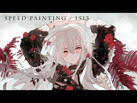 イラストメイキング - No.1513 / 108倍速 字幕解説＆レイヤー☽  speed painting