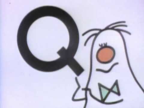 Classic Sesame Street animation - a Q stem becomes loose