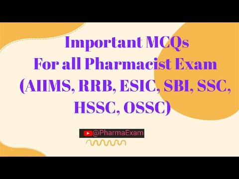 Important MCQs series for Government pharmacist exam 2023|| hssc, AIIMS, ESIC, CGHS, OSSC..