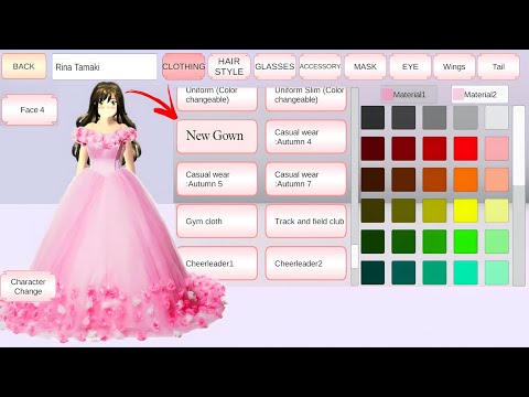 New Beautiful Gown in Sakura School Simulator ✨🌸 Tutorial : Sakura School Simulator