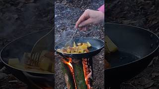 Campfire Cooking on a Swedish Candle. Outdoor skills. #forestcamping #outdoors  #campfirecooking