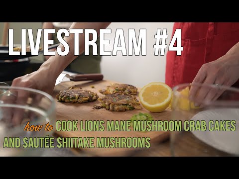 Cooking Lions Mane Crab Cakes & More! Livestream #4