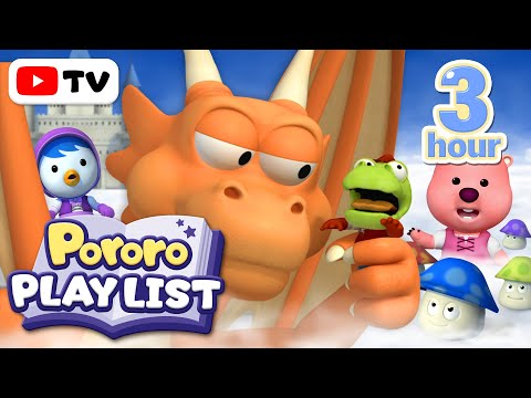 ★3-Hour★ Independent Little Dino Crong | Kids Best Episode Compilation | Pororo Kids Playlist