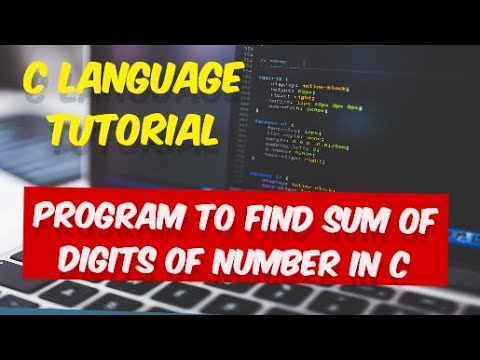 Write a program in C to find sum of digits of number using for loop|PF lab|C tutorial in Urdu