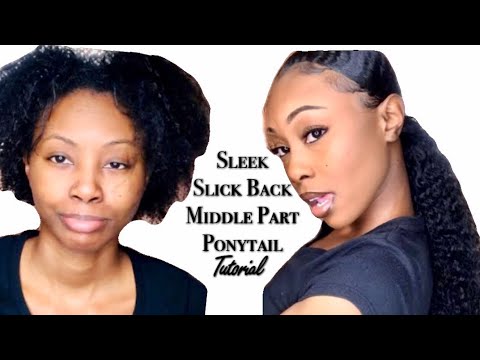 GRWM & How To: SLEEK PONYTAIL ON NATURAL HAIR ft.OUTRE JAMAICAN RIPPLE WAVE BEAUTY SUPPLY STORE HAIR