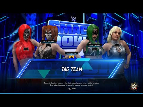 WWE 2K24 - AWA knockdown Live: The union vs The bad girls