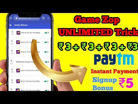 How to earn paytm money online || Paytm money Earning App June || Gamezop Unlimited trick 2020