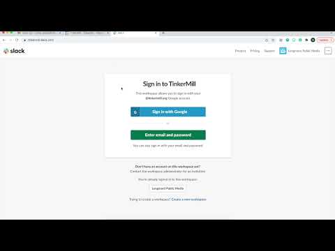 TinkerMill Instructions - Google Account, Google Calendar, Slack