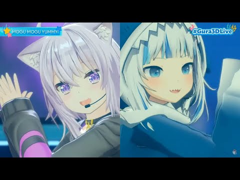 Gura And Okayu Sing Mogu Mogu Yummy【Gawr Gura/Hololive English】