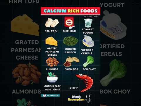 Top 10 Calcium Rich Foods for Stronger Bones | Calcium rich foods #healthyfood #calcium #shortsvideo