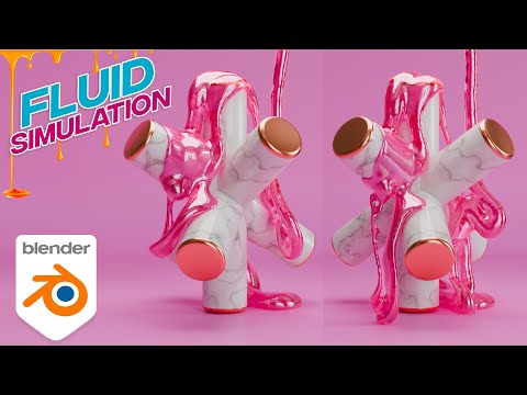 Melting Liquid Fluid Simulation Blender 4.0 | Blender 4.0 Water Simulation