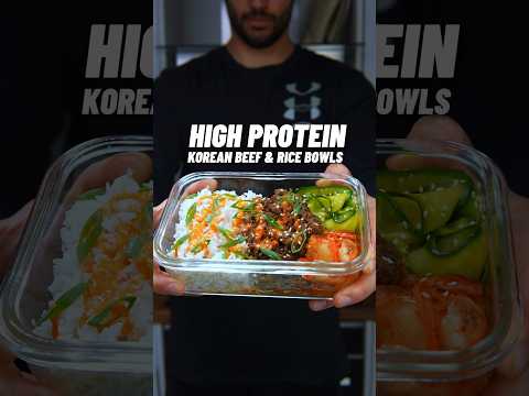 MOST DELICIOUS High Protein Korean Beef Rice Bowls 🔥🥩🍚 for ONLY 485 calories! #mealprep