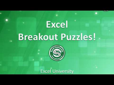 Excel Breakout Puzzles!