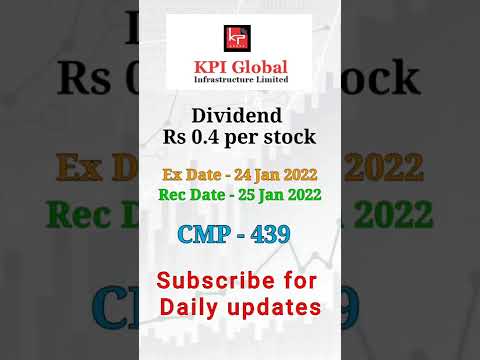 KPI global infrastructure ltd dividend | #stockmarket #nifty #shorts #dividendstocks #marketnews