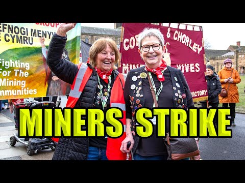 Women March Through the Streets of Durham on the Anniversary of the Miners Strike.