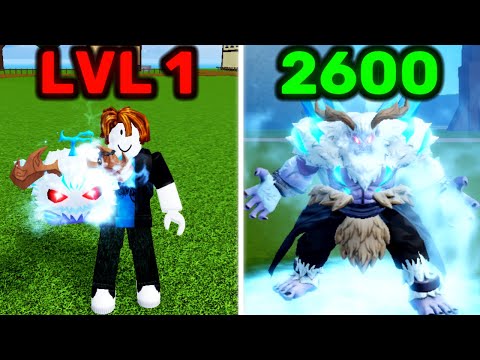 Level 1 - 2600 With Yeti Fruit in Blox Fruits | Noob To Pro