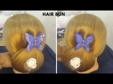 Easy juda with clucher |Cute bun hair style F wedding for long hair|#hairstyle #clucher #bunhair