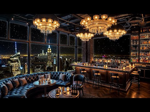 Cozy Bar Ambience in New York ~ Elegant Jazz Saxophone Music for Studying, Working, Sleeping