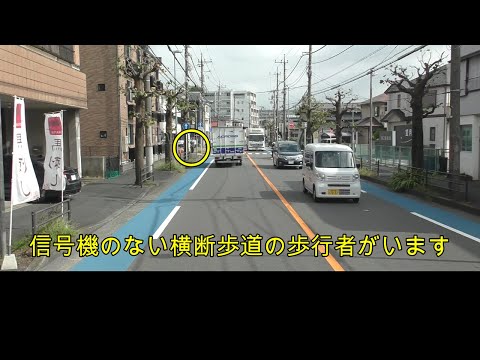 横断歩道に歩行者が！まさか…