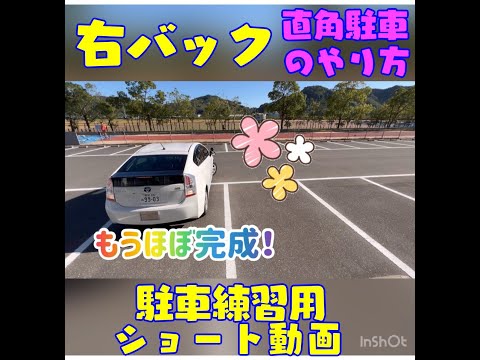 【バック駐車】駐車がうまくなる初心者向け練習方法　右バック