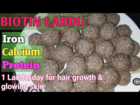 8 in 1 Biotin laddu #Grows your hair longer & thicker #Glowing skin with 1 laddu/day for 30 days