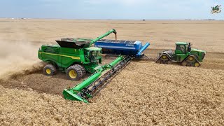 Wheat Harvest 2024 near Burlington Oklahoma | John Deere X9 Combines