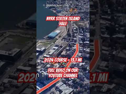 NYRR Staten Island Half 2024: fly over the half-marathon course! Video of the race path.