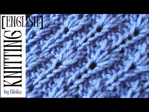 [English] An original knitting pattern model with a simple decorative texture. How to knit.