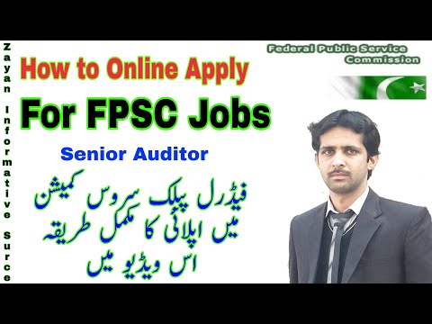 FPSC Apply Online | How to Online Apply for FPSC Jobs |Senior Auditor 2020 | Source of Learning