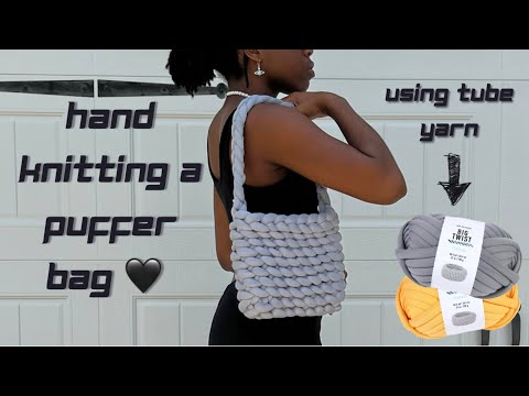 HAND CROCHETING POPULAR TIKTOK BAG W/ TUBULAR YARN | Idara B