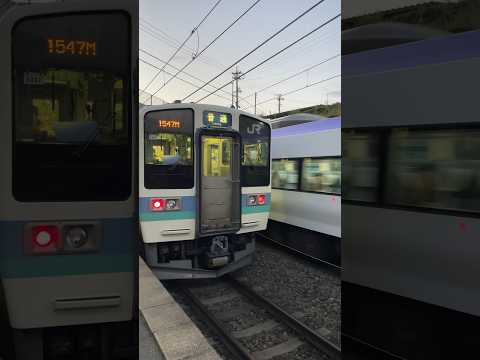 特急あずさ54号　みどり湖駅通過