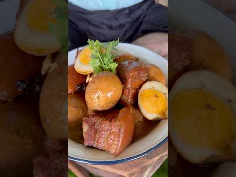 Egg and Pork in Sweet Brown Sauce