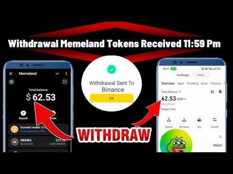 Memeland Tokens Received Today 😱 !! New Update Memeland Tokens Withdrawal And Transfer 🔥💃 !!