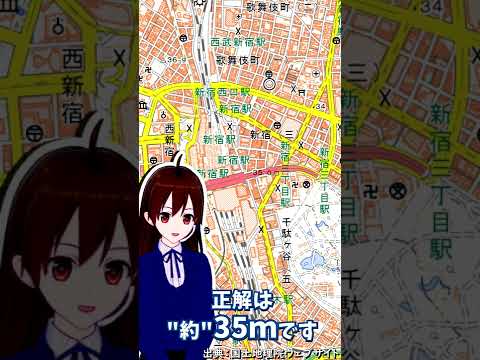 【地名雑学】新宿駅の標高は約何メートルあるでしょう？【地形クイズ】#shorts