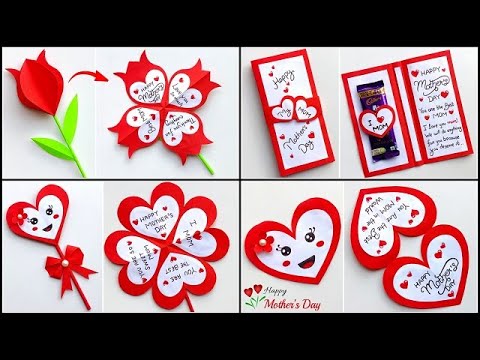 DIY 4 Easy Mother's day card ideas 2024 / Beautiful handmade Mother's day greeting card making