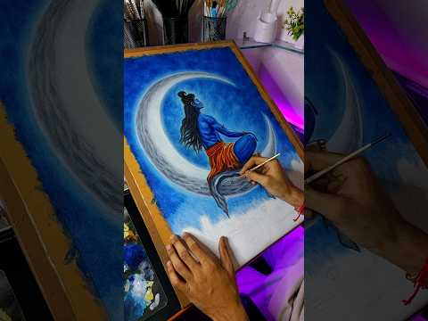 Mahakal oil painting ✨️ | Part- 2 #oilpanting #painting #shorts