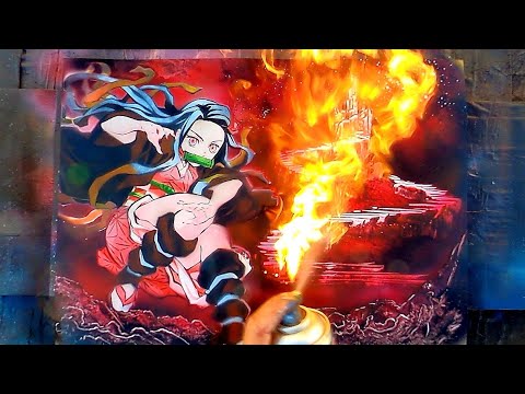 Nezuko-chan of Demon Slayer (Kimetsu No Yaiba - Entertainment District Arc) by Spray Art Eden