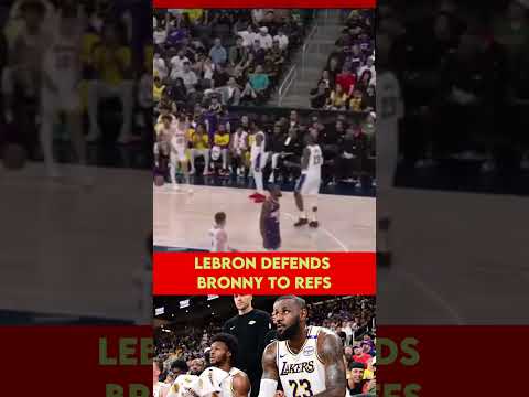 LeBron Defends Bronny To Refs #shorts